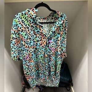 Zara Multicolor Animal Print Shirt